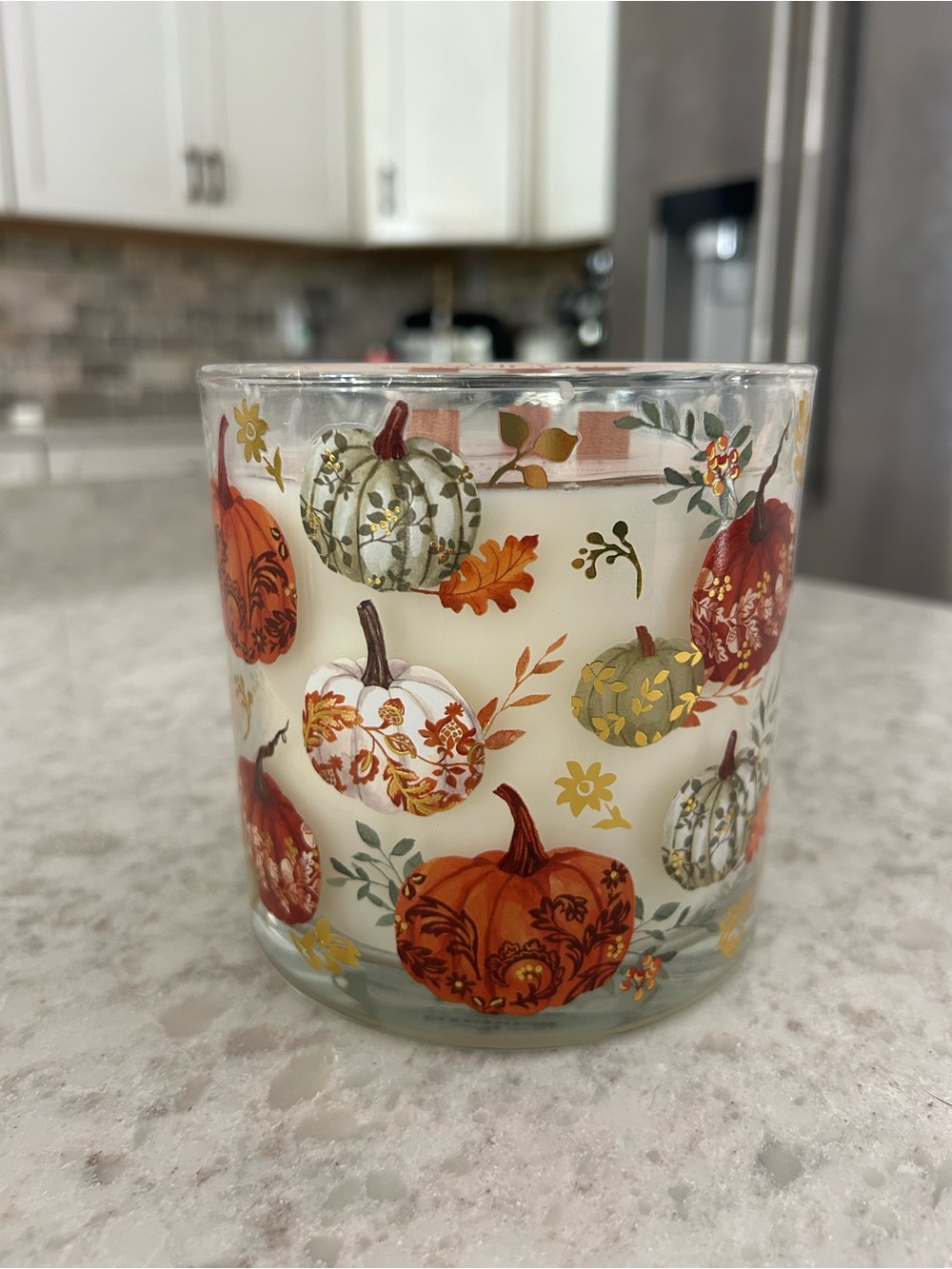 “New” Enchante Pumpkin Spice 24 oz Glass Candle